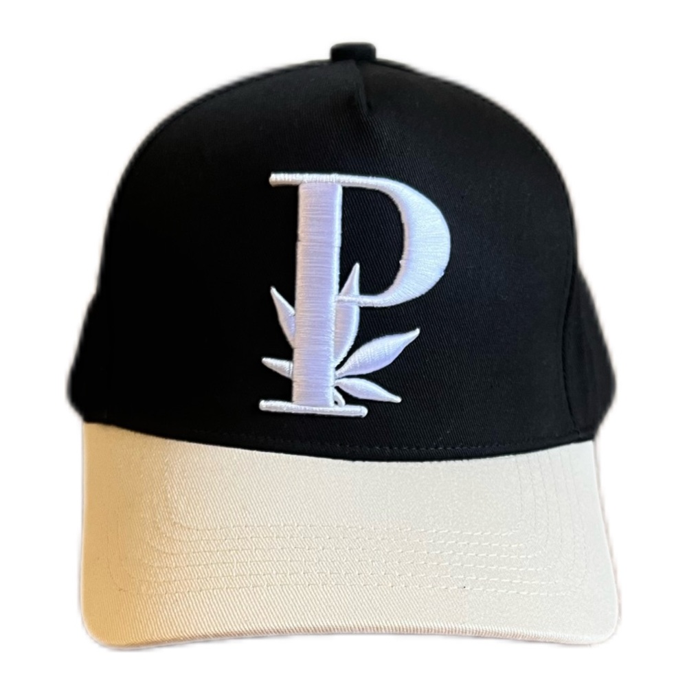 Black and White PRETTY Cap with Embroidered P